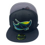 Tampa Bay Rays New Era All Black With Ray Logo 59FIFTY Fitted Hat