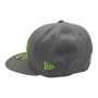 Seattle Seahawks New Era Dark Gray With Lime Green Logo 59FIFTY Fitted Hat