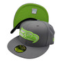 Seattle Seahawks New Era Dark Gray With Lime Green Logo 59FIFTY Fitted Hat
