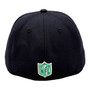 Seattle Seahawks New Era All Navy With Metallic Silver Logo 59FIFTY Fitted Hat