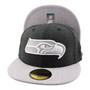 Seattle Seahawks New Era All Heather Black With Gray Heather Bill 59FIFTY Fitted Hat