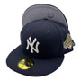 New York Yankees New Era All Navy With White Logo And 1996 World Series Patch On Side 59FIFTY Fitted Hat