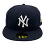 New York Yankees New Era All Navy With White Logo And 1996 World Series Patch On Side 59FIFTY Fitted Hat
