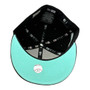 Seattle Mariners New Era 1980-1986 Logo All Black/Mint Bottom With 20TH Anniversary Patch On Side 59FIFTY Fitted Hat