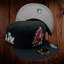 Tampa Bay Buccaneers New Era All Black With Alternate Logo And Super Bowl LV Patch On Side 59FIFTY Fitted Hat