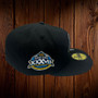 Tampa Bay Buccaneers New Era All Black/Pink Bottom With Primary Logo And Super Bowl XXXVII Patch On Side 59FIFTY Fitted Hat
