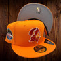 Tampa Bay Buccaneers New Era All Orange With Throwback Logo And 1980 Pro Bowl Patch On Side 59FIFTY Fitted Hat