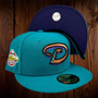 Arizona Diamondbacks New Era All Turquoise/Purple Bottom With 2001 World Series Patch On Side 59FIFTY Fitted Hat