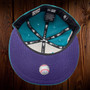 Arizona Diamondbacks New Era All Turquoise/Purple Bottom With 2001 World Series Patch On Side 59FIFTY Fitted Hat
