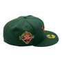 Baltimore Orioles New Era Dark Green/Pink Bottom With 50TH Anniversary Patch On Side 59FIFTY Fitted Hat