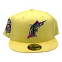 Florida Marlins New Era Soft Yellow/Forest Green Bottom With 10TH Anniversary Patch On Side 59FIFTY Fitted Hat