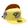 Arizona Diamondbacks New Era Glow In The Dark Soft Yellow/Orange Bottom With 1998 Inaugural Season Patch On Side 59FIFTY Fitted Hat
