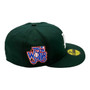 Los Angeles Dodgers New Era All Dark Green/Pink Bottom With 75TH World Series Patch On Side 59FIFTY Fitted Hat
