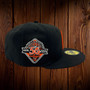 Baltimore Orioles New Era All Black Alternate Logo With 50TH Anniversary World Champs Patch On Side 59FIFTY Fitted Hat