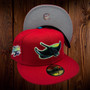 Tampa Bay Rays All Red/Gray Bottom With 1998 Inaugural Season Patch On Side 59FIFTY Fitted Hat