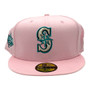 Seattle Mariners New Era All Pink/Teal Bottom With 2001 All Star Game Patch On Side 59FIFTY Fitted Hat