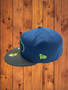Seattle Seahawks New Era Navy/Black Bill 2021 NFL Sideline Road 59FIFTY Fitted Hat
