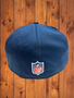 Seattle Seahawks New Era Navy/Black Bill 2021 NFL Sideline Road 59FIFTY Fitted Hat