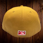 Tacoma Rainiers New Era All Panama Tan/Pink Bottom With Familia De Tacoma Patch On Side 59FIFTY Fitted Hat