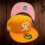 Tacoma Rainiers New Era All Gold/Pink Bottom Glow In The Dark With Familia De Tacoma Patch On Side 59FIFTY Fitted Hat
