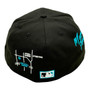 Florida Marlins New Era All Black/Gray Bottom With Florida Patches All Over 59FIFTY Fitted Hat