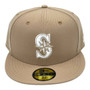 Seattle Mariners New Era Camel Tan And Light Gray Bottom 59FIFTY Fitted Hat