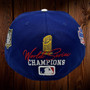 Los Angeles Dodgers New Era All Royal Blue/Gray Bottom With World Series Patches All Over 59FIFTY Fitted Hat