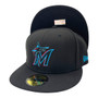 Miami Marlins New Era All Black 2019 Game Authentic Collection On-Field Home 59FIFTY Fitted Hat