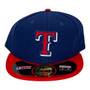 Texas Rangers New Era All Dark Royal Blue/Red Bill Diamond Era 59FIFTY Fitted Hat