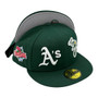 Oakland Athletics New Era All  Dark Forest Green /Gray Bottom With Patches All Over 59FIFTY Fitted Hat
