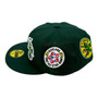 Oakland Athletics New Era All  Dark Forest Green /Gray Bottom With Patches All Over 59FIFTY Fitted Hat