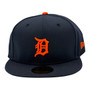 Detroit Tigers New Era All Navy Road Authentic Collection On-Field 59FIFTY Fitted Hat