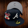 Atlanta Braves New Era All Navy Blue/Gray Bottom With The ATL Patch 59FIFTY Fitted Hat