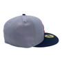 Cleveland Indians New Era Gray/Navy Blue Bill Cooperstown 59FIFTY Fitted Hat