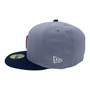 Cleveland Indians New Era Gray/Navy Blue Bill Cooperstown 59FIFTY Fitted Hat