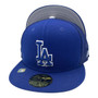 Los Angeles Dodgers New Era All Royal Blue/Gray Under Visor 2022 Batting Practice 59FIFTY Trucker Mesh Fitted Hat
