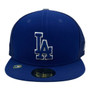 Los Angeles Dodgers New Era All Royal Blue/Gray Under Visor 2022 Batting Practice 59FIFTY Trucker Mesh Fitted Hat