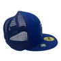Los Angeles Dodgers New Era All Royal Blue/Gray Under Visor 2022 Batting Practice 59FIFTY Trucker Mesh Fitted Hat