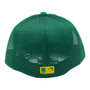 Oakland Athletics New Era All Kelly Green/Gray Under Visor 2022 Batting Practice 59FIFTY Trucker Mesh Fitted Hat