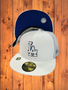 Los Angeles Dodgers New Era All White/Royal Blue UnderVisor 2022 Batting Practice 59FIFTY Trucker Mesh Fitted Hat