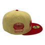 Seattle Mariners New Era Script Vegas Gold/Scarlet Bill With Kelly Green Bottom With Kingdome Patch On Side 59FIFTY Fitted Hat