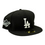 Los Angeles Dodgers New Era All Black With 1988 World Series Patch On Side 59FIFTY Fitted Hat