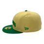Seattle Mariners New Era Script Vegas Gold/Kelly Green Bill And Gray Bottom With Kingdome Patch On Side 59FIFTY Fitted Hat