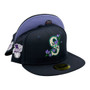 Seattle Mariners New Era Navy With Flowers In Front And American League Patch On Side 59FIFTY Fitted Hat