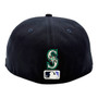 Seattle Mariners New Era Navy With Flowers In Front And American League Patch On Side 59FIFTY Fitted Hat