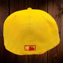 Boston Red Sox New Era All Yellow/Navy Royal Blue Bottom With 1903 World Series Patch On Side 59FIFTY Fitted Hat.