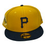 Pittsburgh Pirates Mustard Yellow/Black Bill With Green Bottom And 1971 World Series Patch On Side 59FIFTY Fitted Hat
