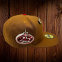 Seattle Mariners New Era PB&J Metallic Silver Outline Toasted Peanut/Front Door Red Bottom With 25TH Anniversary Patch On Side 59FIFTY Fitted Hat