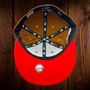 Seattle Mariners New Era PB&J Metallic Silver Outline Toasted Peanut/Front Door Red Bottom With 25TH Anniversary Patch On Side 59FIFTY Fitted Hat