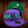 Arizona Diamondbacks New Era All Purple/Green Bottom With Arizona Side Logo 59FIFTY Fitted Hat